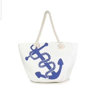 - Anchors Away Tote Bag Blue and White